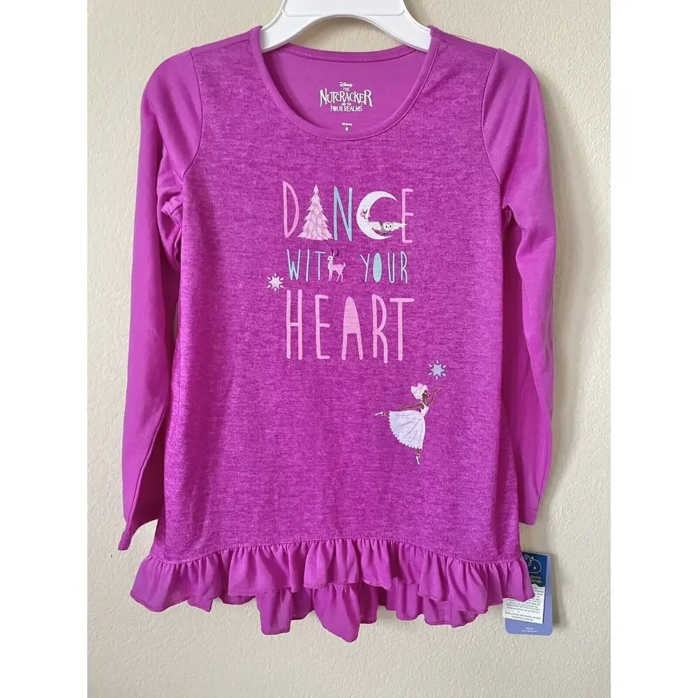 Disney The Nutcracker And The Four Realms Long Sleeve Top Pant Pajama Set Size 8
